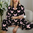 thumbnail image 6 of Bingfone Womens Pajama Sets Gradient Butterfly Print,Long Sleeve Loungewear Pajamas Set-X-Large, 6 of 8