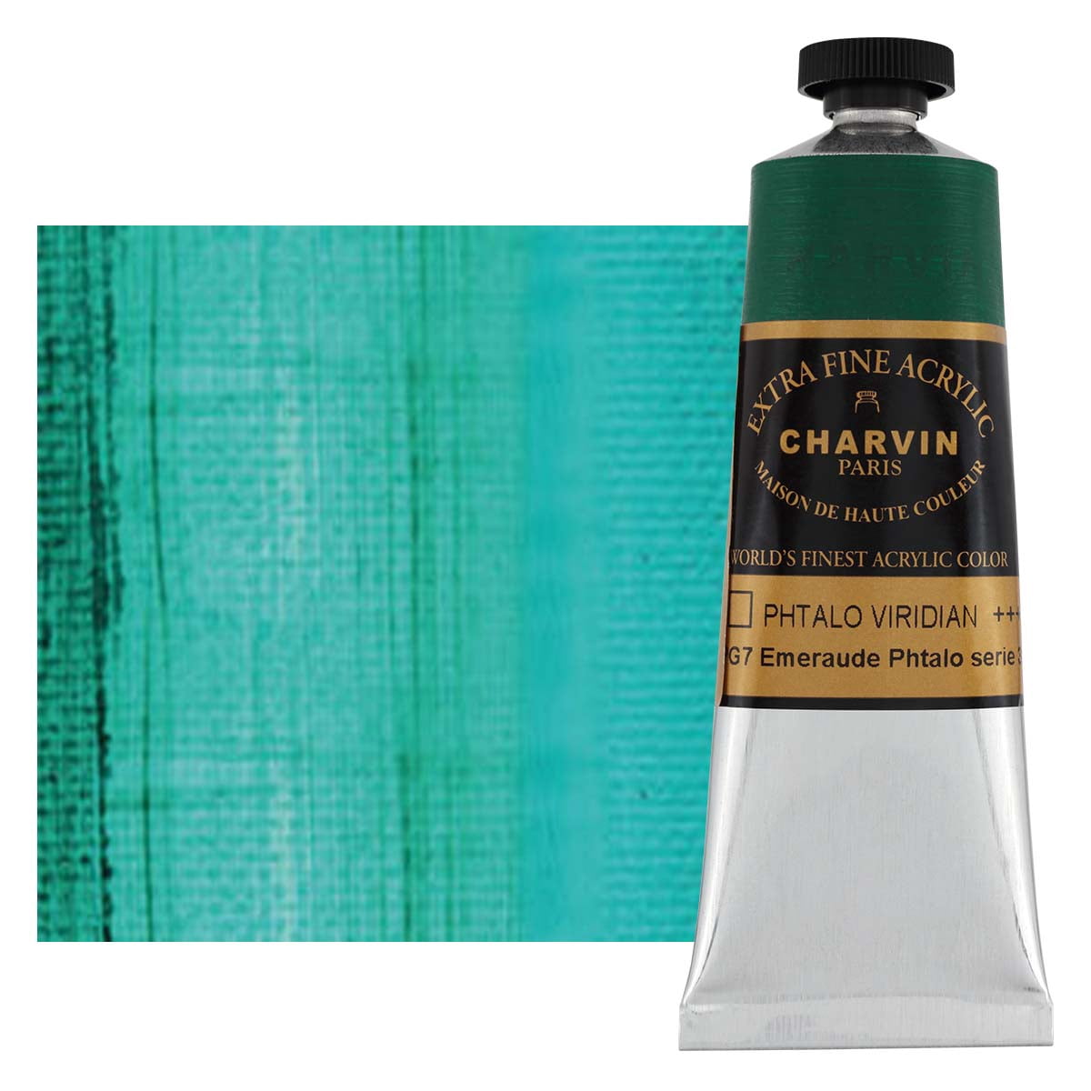 Charvin Extra Fine Professional Artist Acrylic Paint Colors, Nature Themed Hues, 150ml Phthalo Viridian