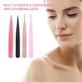 thumbnail image 4 of Miangastore 4Pcs Tweezers for Eyebrows Stainless Steel Practical Design Women, 4 of 9