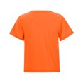 thumbnail image 4 of CYRBOKO Kids Boys Athletic Tops, Summer Casual Quick-dry Short Sleeve Basic Tees Boys T-shirts Orange Size 9-10 T, 4 of 7