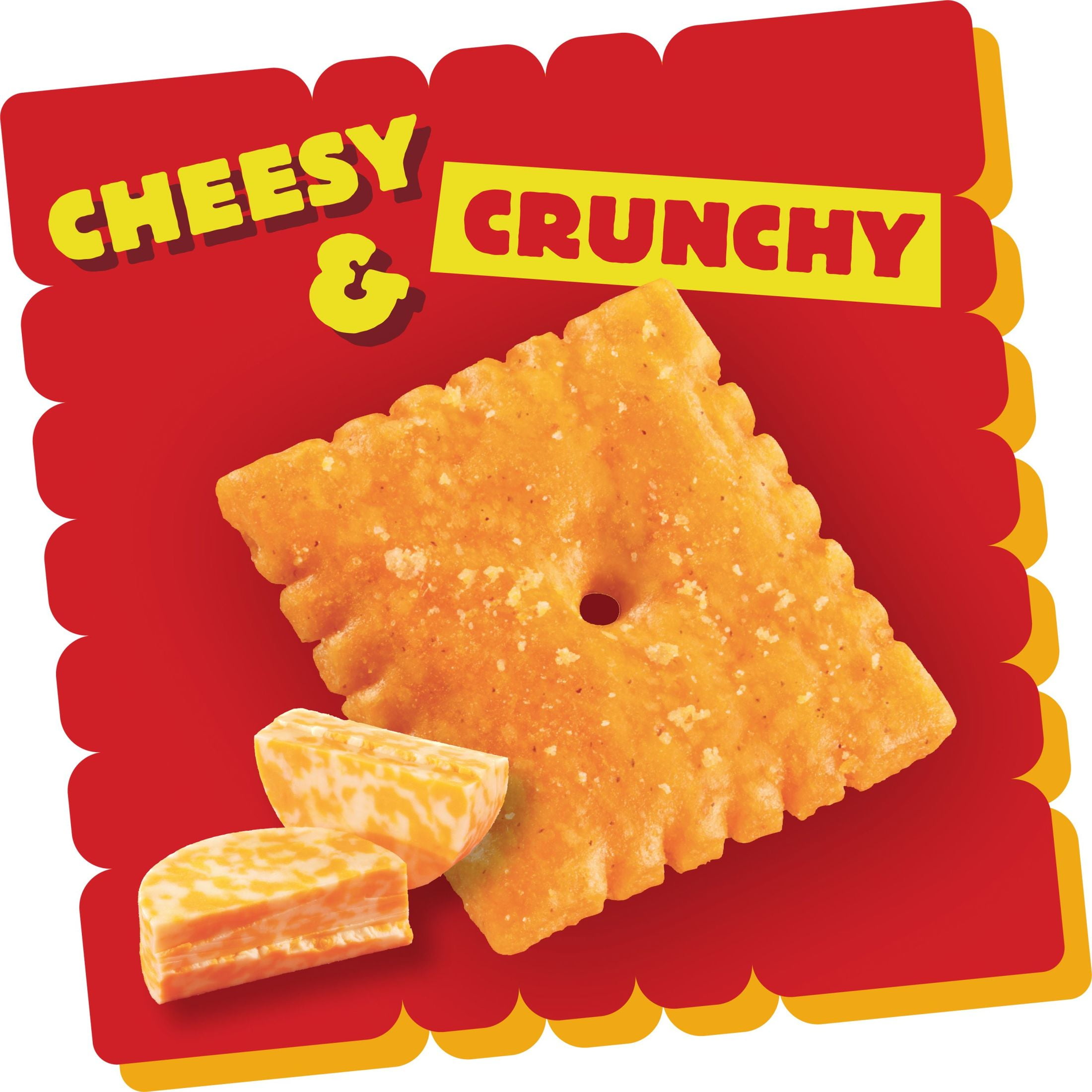 Cheez-It Cheddar Jack Cheese Crackers, Baked Snack Crackers, 12.4 oz (Pack of 4)