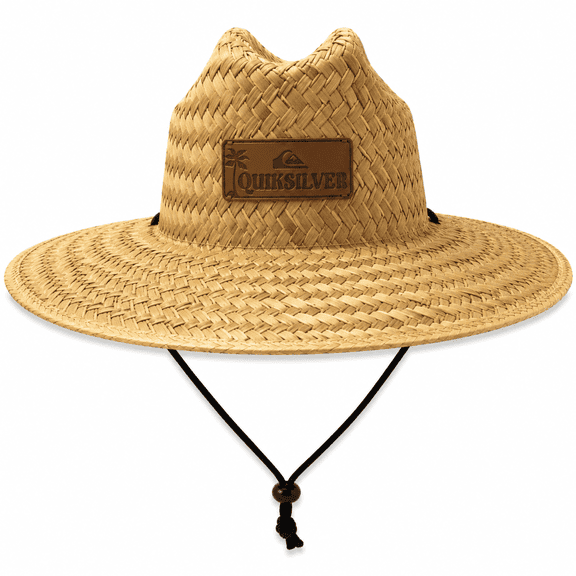 Quiksilver Men's Straw Hat Wide Brim Outdoor Lifeguard Straw Sun Hat (Size: Large/X-Large)