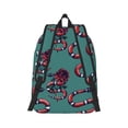 thumbnail image 2 of Bixox Snake And Rose Printing Canvas Backpack Lightweight Casual Travel Backpack School Backpack Fits 15.6 Inch Notebook, 2 of 5