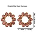 thumbnail image 2 of Efulgenz Austrian Stone Crystal Red Stud Earrings for Women Round Stud Earring Wedding Jewelry for Women, 2 of 5