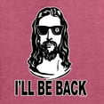 thumbnail image 5 of Wild Bobby Jesus: Ill Be Back Inspirational/Christian Unisex Graphic Hoodie Sweatshirt, Vintage Heather Red, Large, 5 of 5