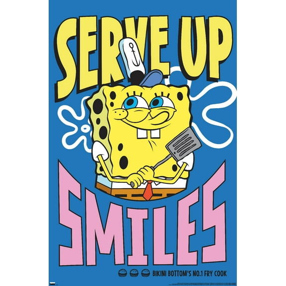 Nickelodeon Spongebob - Serve Up Smiles Wall Poster, 22.375" x 34"