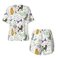 thumbnail image 5 of Kdxio Colorful Poodle Dog Print Pajamas Sets for Women Short-Sleeved Pjs with Lounge Shorts Two Piece Sleepwear S-4XL, 5 of 9