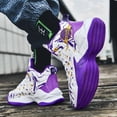 thumbnail image 5 of Bolognifi Basketball Shoes for Mens Breathable Running Athletic Cushion Sports Fashion Sneakers Sport - PURPLE_8.5 WOMEN/7.5 MEN, 5 of 7