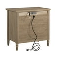 thumbnail image 3 of (2 pack) My Texas House Monroe 3 Drawer Nightstand with USB, Brushed Oak Finish, 3 of 16