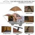 thumbnail image 5 of Savvycraft Pickup Truck Bed Tent for Full Size Truck 5.5'-5.8' Bed, Waterproof P3000mm 2-Person Double Layer Truck Bed Tent Camping Tent, Expandable Awning, Rainfly, Storage Bag Included Brown, 5 of 7