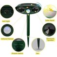 thumbnail image 4 of 1-3 piezas repelente ultrasónico de animales para gatos y perros, repelente de animales recargable con energía solar para jardín, resistente al agua, para patio de granja, 1 pieza, 4 of 5
