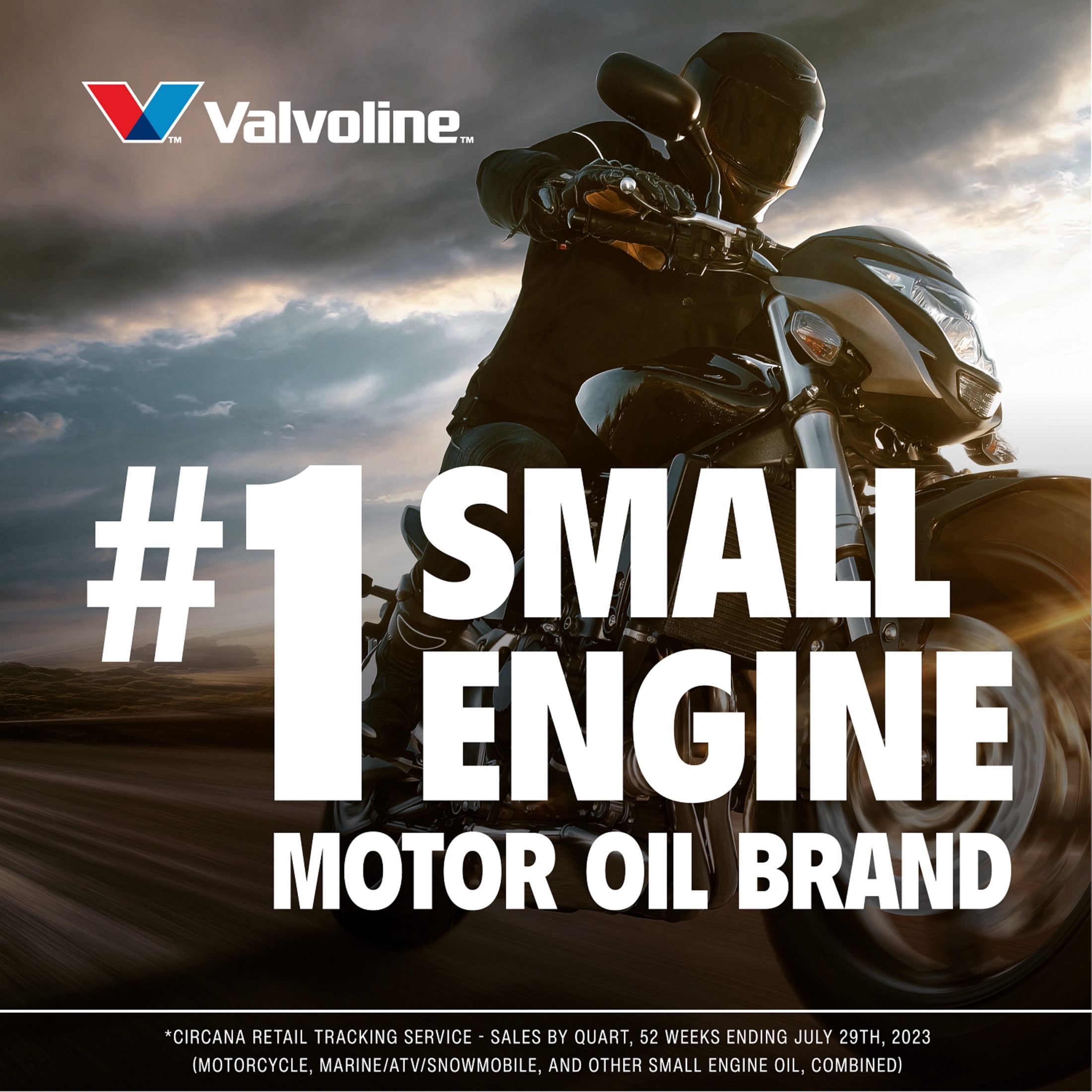 (4 pack) Valvoline 4-Stroke 20W-50 Conventional Motorcycle Oil 1 Quart