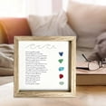 thumbnail image 4 of Large Handmade Sea Glass Poem Art Desktop Ornament Colorful Stone Photo Frame Design, 4 of 4