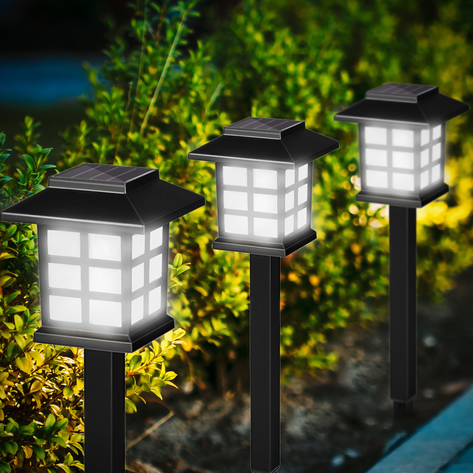 2pcs LED Ultra Bright Solar Lawn Path Light Outdoor Waterproof Courtyard Lamp 