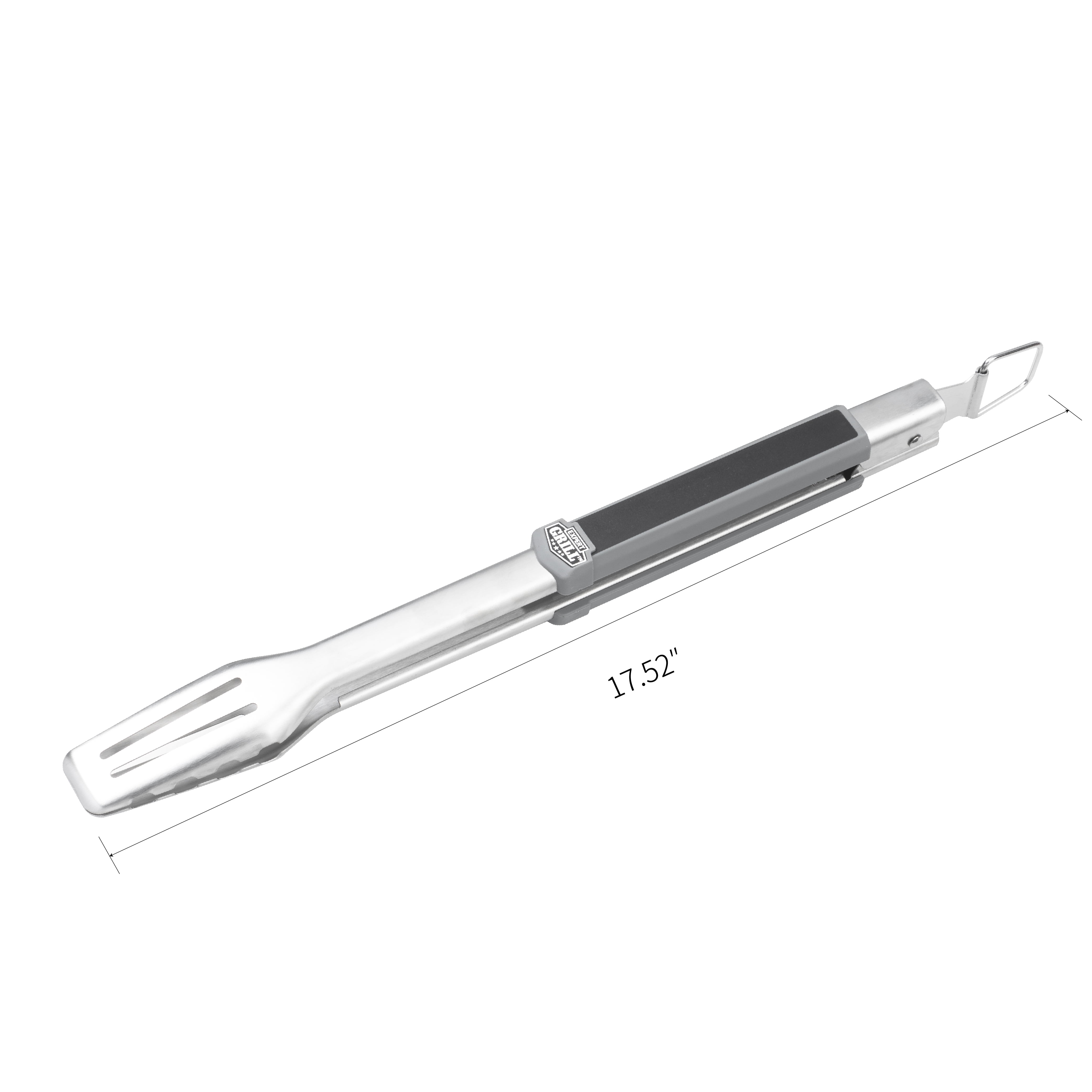 Expert Grill Stainless Steel Grill Tongs, Black & Gray