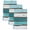 Turquoise, variant on Turquoise Teal Kitchen Towels Set of 3, Farmhouse Retro Ombre Wooden Grain Absorbent Dish Towels for Kitchen, Microfiber Hand Towel, Quick Drying Tea Towel for Cleaning Decorative Dishcloths