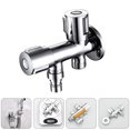 thumbnail image 3 of Water Shut Off Valves 1-in 2-out Dual Uses Water Tap Washing Machine Faucet, 3 of 8