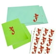 thumbnail image 4 of Royal Green Under The Sea Mermaid Stickers for Gift Packaging, Party Favors, Gift Box, and Bags in Red - 120 Pack, 4 of 8