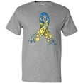 thumbnail image 3 of Inktastic Down Syndrome Awareness Blue and Yellow Hearts Ribbon T-Shirt, 3 of 5