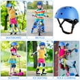 thumbnail image 2 of Syenll Kids Bike Helmet Set, Adjustable Protective Gear Set for 8~14yrs Girls Boys for Roller Skates Cycling Bike Scooter, Blue, 2 of 8