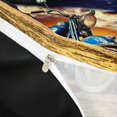 thumbnail image 4 of Castle Fairy Vintage Motorcycle Duvet Cover Set for Teens, Sunset Art Bedding Full for Bedroom, Blue Orange,Black Reversible,3pcs,No Comforter, 4 of 6