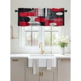 thumbnail image 2 of Valances for Windows Red Black White Geometric Rod Pocket Cafe Window Treatments Valance Curtains for Kitchen Bathroom Laundry Basement Windows 54"x18", 2 of 9