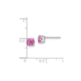 thumbnail image 2 of 9/10 Carat (Ctw) Lab Created Pink Sapphire Solitaire Earrings in 14K White Gold, 2 of 4