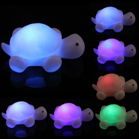 

Bobasndm 6Pcs Turtle LED 7 Colours Changing Night Light Desk Lamp Party Christmas Party Present Battery Operated Colorful Bedside Light Home Kids Bedroom Decor