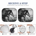 thumbnail image 6 of Salouo Running Horse Black And White Pattern Car Windshield Sun Shade Foldable | Front Windshield Shade for Sun, Heat and UV Rays | Interior Sun Protection-Large, 6 of 6