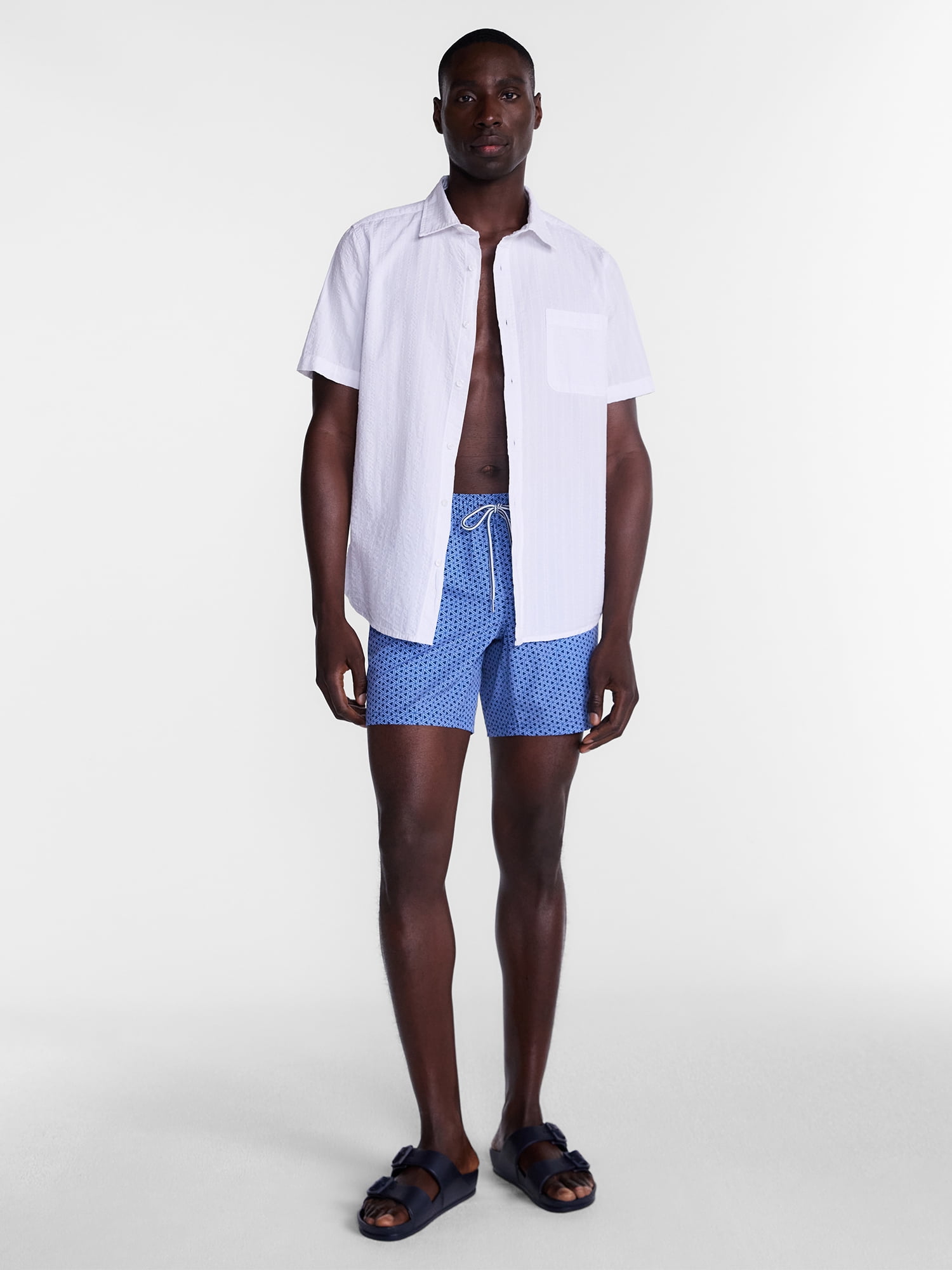 George Men's and Big Men's Performance Lined Swim Trunks, 5" Inseam, Sizes S-3XL