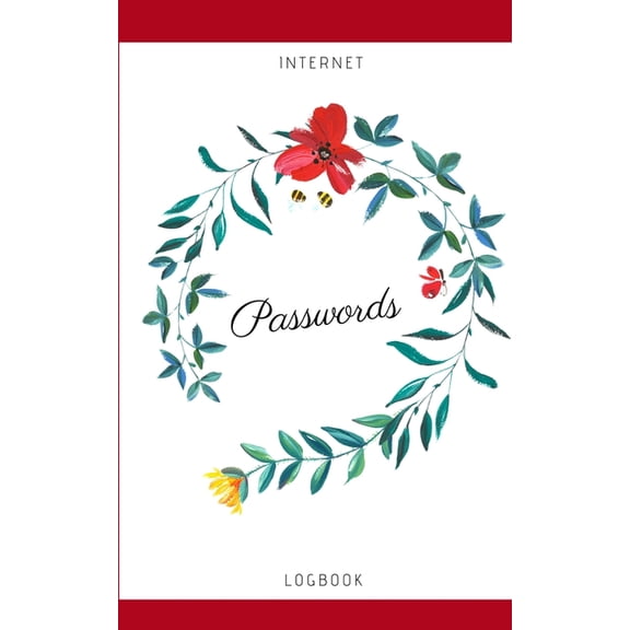 Internet Passwords Logbook: Flower Bloom Usernames and Password Saver by Elite Journals, (Paperback)