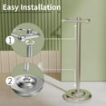 thumbnail image 3 of Toilet Paper Holder Stand, Brushed Nickel Toilet Paper Holder Free Standing,Post Pivoting Design & Stable Weighted Base SUS304 Stainless Steel for Bathroom, 3 of 6