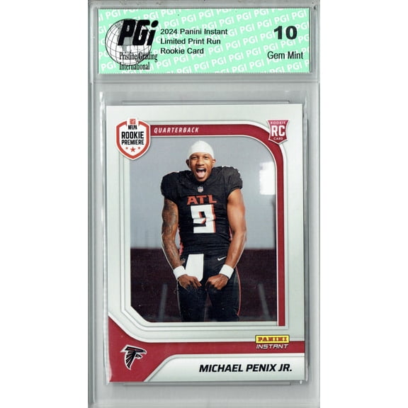 Michael Penix Jr. 2024 Panini Instant #RPSFL-23 First Look Rookie Card PGI 10