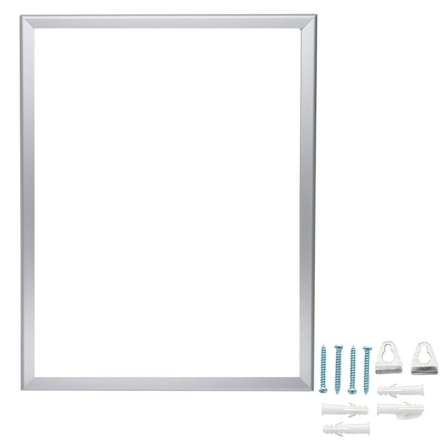 SnapeZo Metal Front Loading Snap Poster 1.25 inch Frame, Silver, 22 x 28 In