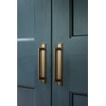 thumbnail image 6 of Goo-Ki 5''(128mm) Hole Centers Antique Brass Cabinet Drawer Pulls with Backplate, Zinc Alloy Luxury Cabinet Handles for Dresser,Wardrobe,Cupboard,Cabinet Hardware,2 Pack, 6 of 8
