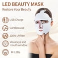 thumbnail image 3 of Cordless Beauty Led Face Mask,7 Colors Light Mask With 92pcs Beads, Rechargeable Led Face Light Mask For Face Beauty, Skin Tightening, 3 of 5