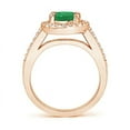 thumbnail image 2 of ANGARA Natural Classic Oval 1.1 ct Emerald Halo Ring with Diamond Accents in 14K Rose Gold for Women (Size-8x6mm) | May Birthstone, Anniversary, Jewelry Gift for Women | Natural Emerald Ring, 2 of 10