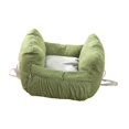 thumbnail image 1 of Asiento de coche para perros, asiento de coche para mascotas con bolsillos de almacenamiento, asiento lavable para pequeño y mediano Verde jinwen Asiento elevador de coche para mascotas, 1 of 8