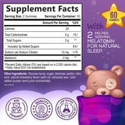 Kids Melatonin Gummies - 2mg Melatonin Per Serving - Childrens Melatonin Gummy for Restful Sleep - Best Childrens Chewable Sleep Supplement - Vegan, Non-GMO, Natural Berry Flavor - 60 Gummies