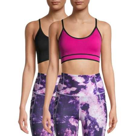 

Avia Women’s Low Support Seamless Pullover Cami Sports Bra 2-Pack