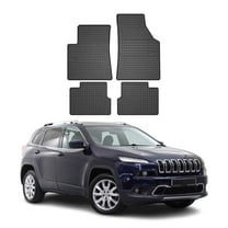 OMAC Floor Mats Liner for Jeep Cherokee 2014-2023 Black Rubber All-Weather 4 Pcs