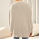 thumbnail image 4 of Jersey de mujer de color liso con escote en V y botones a juego sencillos de estilo europeo y estadounidense, 4 of 6