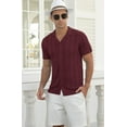 thumbnail image 4 of Iceglad Mens Casual Button Down Shirt Summer Short Sleeve Cuban Vacation Beach Shirts, 4 of 12