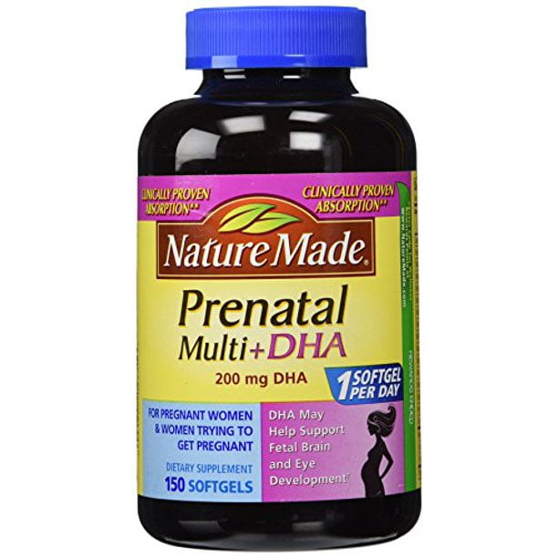 Nature Made Prenatal Multi+DHA 200mg, 150 Softgels