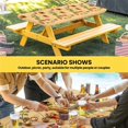 thumbnail image 6 of Ladybugs Eucalyptus Table Cloths for 5 Foot Rectangle Tables, Spring Botanical Leaves Yellow Patio Waterproof Elastic Fitted Tablecloths, Washable Rectangular Table Cover for Camping, 6 of 8