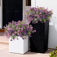 thumbnail image 4 of Artificial Flowers For Outdoors Bundles Multicolor Flower Spring Summer Decoration Artificial Plants Outdoor Flowers No Fade For Home Planter Porch Patio Yard Decor(Light Dark Purple), 4 of 8