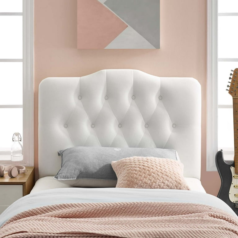 White diamond 2024 tufted headboard