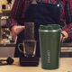 thumbnail image 3 of Botella con aislamiento de taza de café doble de acero inoxidable de 380 ml (verde militar) Tmvgtek Libre de BPA, 3 of 9