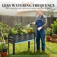 thumbnail image 3 of King Bird Galvanized Steel Raised Garden Bed Kit, 48.4"x17"x31.5" Metal Planter Box with Self-Watering Basin Cells, Tall Elevated Garden Bed for Vegetables & Flowers Deep Gray, 3 of 8