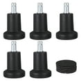 thumbnail image 1 of FRCOLOR Roulettes Fixes pour Chaise 5 Pcs 1 Ensemble Remplacements Pratiques de Roulettes de Chaise Utiles (Noir), 1.97"X1.97"X3.07 Pouces, 1 of 4